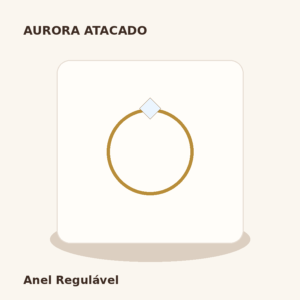 Anel Regulável Minimalista Dourado